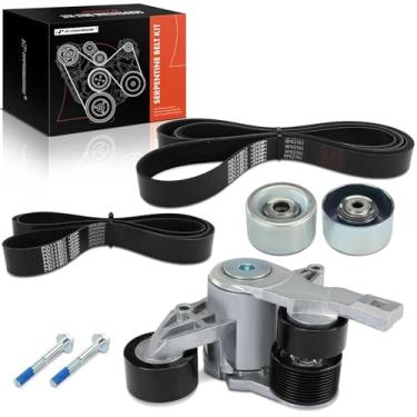 Imagem de A-Premium Kit de transmissão de correia serpentina do motor compatível com Freightliner 122SD 2014-2019, Cascadia 2011-2018, Coronado & Western Star 4900EX, 4900FA, 4900SA, 5700XE, 6900XD - 14.0L