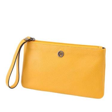 Imagem de Bolsa Carteira Clutch de Couro Mariart 263 Cores, Gold