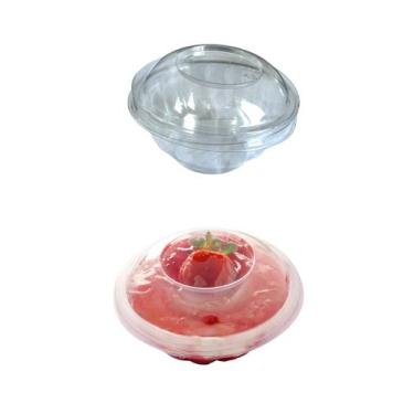 Imagem de 30un Pote Bowl Redondo  com tampa G680 250ml Cristal - Blook