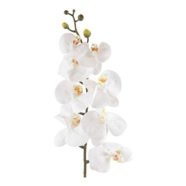 Imagem de Orquídea Branca Artificial Grande Para Arranjo - Decore Fácil Shop