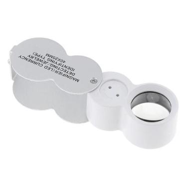 Imagem de Lupa de mão 40x lente e vidro com 25mm  + estojo em acrílico - JIAXI