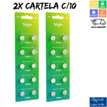 Imagem de 20 Pilha Bateria LR41 AG3 2 Cartelas c/ 10 Baterias Energy Elgin