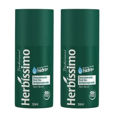 Imagem de Kit 2 Desodorante Roll-On Tradicional Herbíssimo 50Ml - Dana - Dana Co