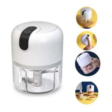 Imagem de Mini Processador Elétrico Alimentos Alho Cebola Pimenta Grãos Sem Fio 