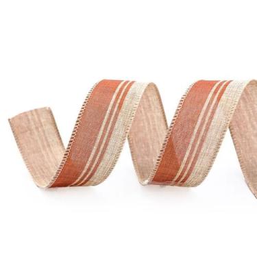 Imagem de Fita de Juta com Faixa Cobre - 3,8cm x 914cm - 1 unidade - Cromus - Ri