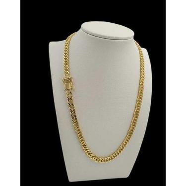 Imagem de Cordão 7mm grumet feminino - banhado a ouro 18k - Tojoia18K, 50cm