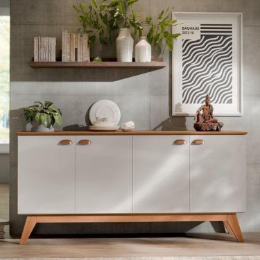 Imagem de Buffet para Sala de Jantar 4 Portas Atlanta Iii Gianduia/Marrom