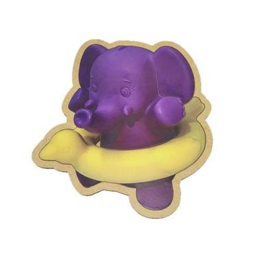 Imagem de Brinquedo Infantil Educativo Quebra Cabeça Elefante Roxo Madeira Mdf -