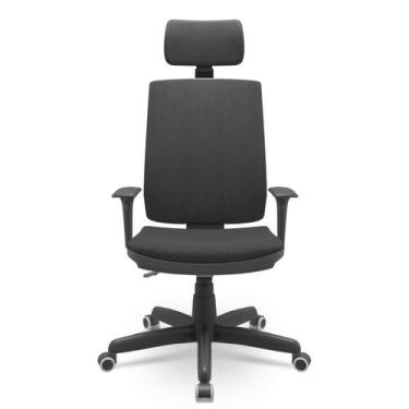 Imagem de Cadeira Brizza Soft Presidente Poliéster Giratória BackPlax - Apoio de