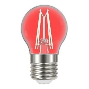 Imagem de Lâmpada Led Filamento Color 4w Bolinha G45 Taschibra 10 Unidade - Vermelha