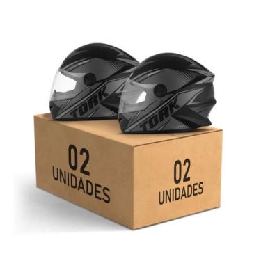 Imagem de Kit 2 Capacetes R8 Fechados Pro Tork Moto Masculino Feminino Segurança