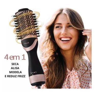 Imagem de Escova Alisadora Elétrica Mágica 4 Em 1 Ionica Secadora - Benedita