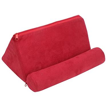 Imagem de Travesseiro Tablet Suporte para Celular Suporte para Cama Descanso Suporte para Almofada Vermelho