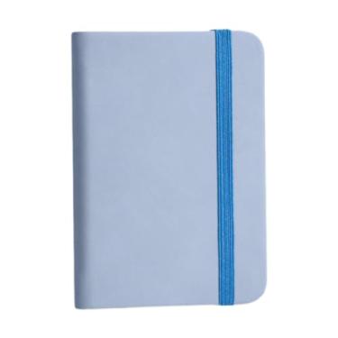 Imagem de Nishiyuenyi Caderno de bolso A7 Notebook 4,33x2,95 polegadas presente, 100 folhas, pequeno de notas diário, de notas forrado para escritório, diário, Azul
