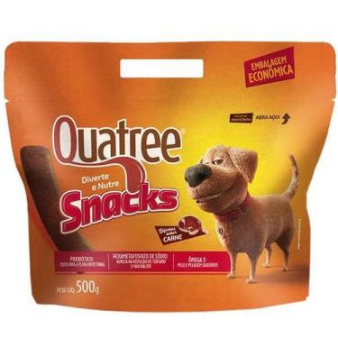 Imagem de Petiscos Quatree Snaks Bifinho Sabor Carne 500g - GRANVITA PET