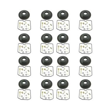 Imagem de Kit de reparo de carburador de motocicleta para Suzuki GSF600S Bandit 1996-2003 GSF600 GSF 600 S junta de agulha flutuante diafragma parafuso de ar (4 conjuntos)
