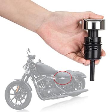 Imagem de Plugue de enchimento PSLER Oil Dipstick de óleo pop-up de corte profundo para Sportster Iron XL 883 1200 48 2004-2021 (Cromo)