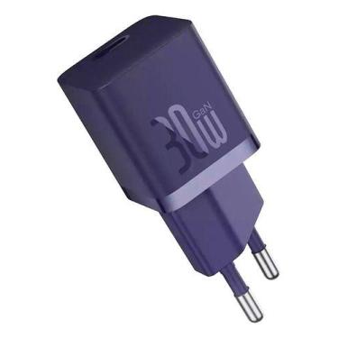 Imagem de Carregador Turbo Baseus 30w Usb-c Gan5 Compacto, Lilás