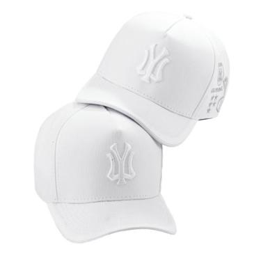 Imagem de Boné Casual Bege Aba Curva Use Young  Modelo Snapback Ajustável, Branc
