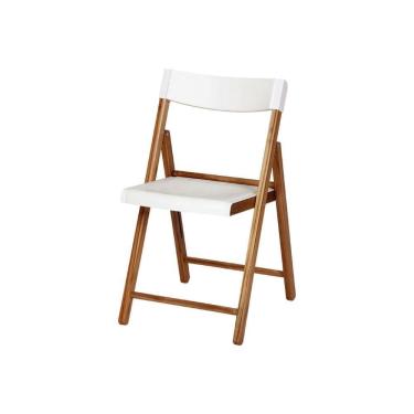 Imagem de Cadeira De Madeira Dobrável Tramontina Potenza Polipropileno Branco