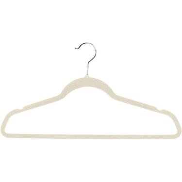 Imagem de Cabide Veludo Slim Adulto Bege - 44,5cm x 22,5 cm