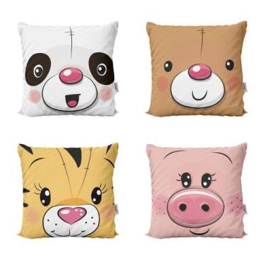 Imagem de Almofadas Infantil Animais Safari Decorativas 40x40 - Novadecora