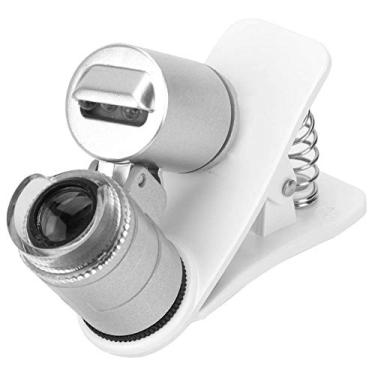 Imagem de Lente de aumento com clipe QANYEGN 60X, mini microscópio, lupa de bolso para telefones celulares universais