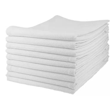 Imagem de Pano De Prato Liso 42x68cm Ótima Absorção Cozinha Pinturas Barrados Bordados 100% Algodão 30un