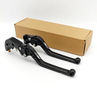 Imagem de Alavancas de embreagem de freio ajustáveis para Yamaha YZF-R7 2021-2025 6 cores acabamento fosco cabo longo acessórios de atualização de motocicleta (preto, alavanca longa)