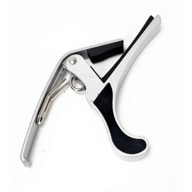 Imagem de Capotraste de Alumínio para Violão - MXT - Modelo MC-28G Prata - Ajuste Preciso e Confortável