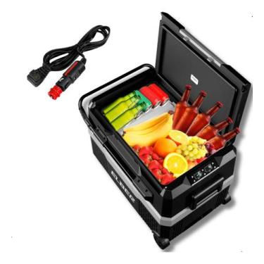 Imagem de Geladeira Portátil Elber Black 43lts Rodinhas Painel Digital
