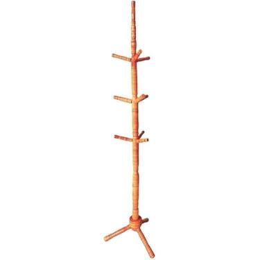 Imagem de Cabideiro de Chão Mancebo Envernizado Arara De Roupas 10 Ganchos Madeira Cabide organizador roupa(Mel) (Cerejeira)