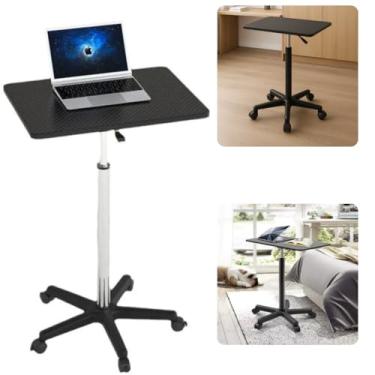 Imagem de Mesa para Notebook com Rodinhas e Regulagem de Altura Design Moderno para Escritório e Home Office Prática e Ergonômica