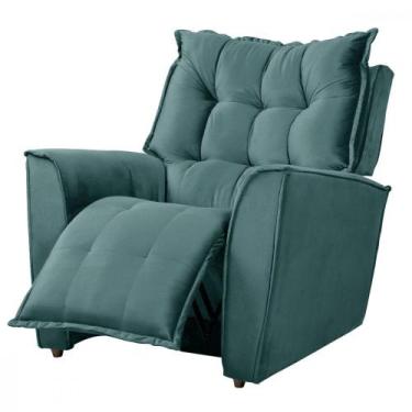 Imagem de Poltrona Da Mamãe Para Sala Reclinavel Carinho Veludo - Shop das Cabec