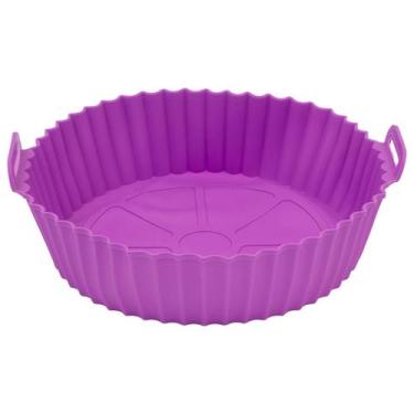 Imagem de Forma Air Fryer Silicone Antiaderente Reutilizável Para Fritadeira Mic