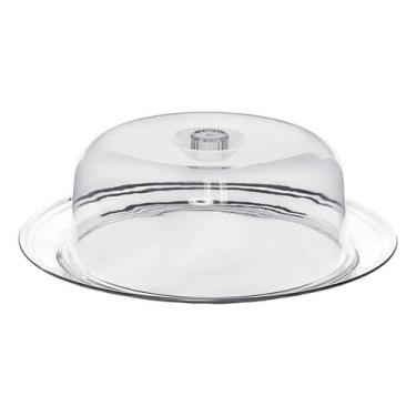 Imagem de Porta Bolos View Com Prato Base Inox Boleira Cúpula Acrílico - Kadê