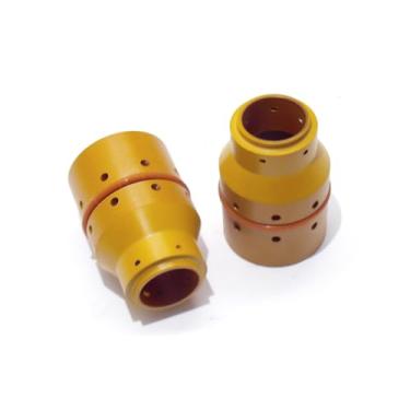 Imagem de Protetor de bocal de eletrodo/defletor para consumíveis de cortador de plasma Hypertherm PMX 30 AIR (anel espiral 420133)