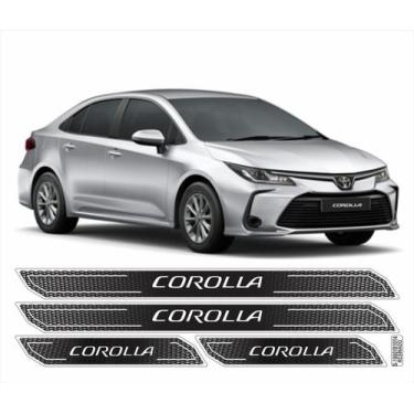 Imagem de Kit Soleira Diamante Corolla 2015/2019 Cromada Resinada - Resitank
