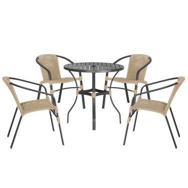 Imagem de 04 Cadeiras Floripa e Mesa Roma Trama 