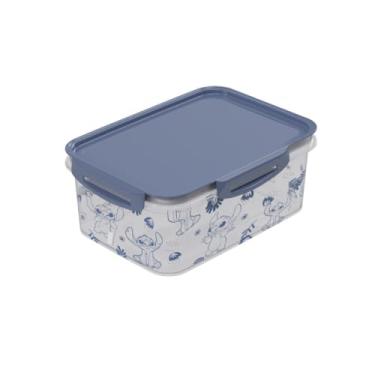 Imagem de Pote Hermético Trava Mais Retangular Stitch 2,6 L ml Plasútil