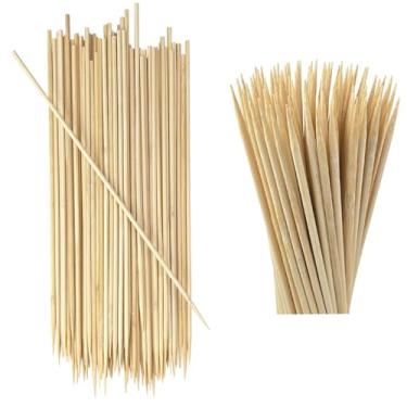 Imagem de CompoBambu Espetos De Bambu Natural - 100 Peças Palitos Madeira 30 Cm Para Churrasco, Aperitivos Plantas Pequenas, Marshmallows, Espetinhos, Grelhados, Charcutaria, Frutas, Cozinha, Artesanato E Fes