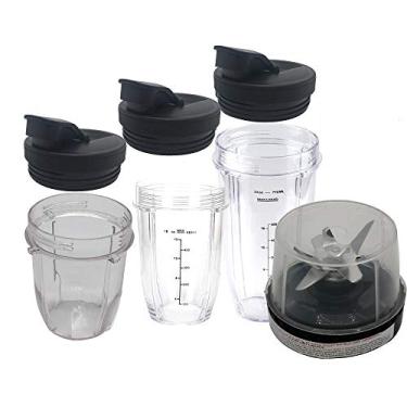 Imagem de joystar Peças De Reposição Para Lâminas Com Tampa Copo 24/28/12 Oz Conjunto Extratoras Nutri Ninja Pro, Funciona Os Seguintes Modelos: Liquidificador Alta Velocidade Chef Ct810/Ct805/Ct805Brn/Ct810C