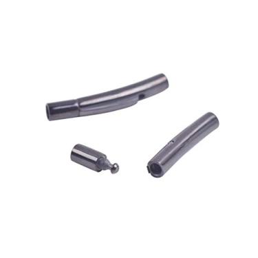 Imagem de KONMAY 5 Peças 2,0 Mm Preto 316L Grau Barril Tubo/Baioneta Aço Inoxidável Colar Fechos Pulseira Para Fabricação De Joias