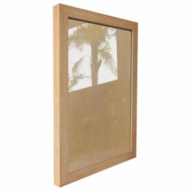 Imagem de Genérico, Moldura Lisa Revestida para Quadros e Fotos com Fundo Mdf e Vidro - 2x2 Cor:CARVALHO;Tamanho:50X75 CM