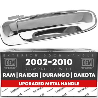 Imagem de Maçaneta de porta traseira externa do passageiro, metal atualizado - compatível com Dodge Ram 1500 2500 3500 4500 5500; Dodge Dakota 05-10, Dodge Durango 04-09 - todo cromado - OEM 55275684AB-ACHMT