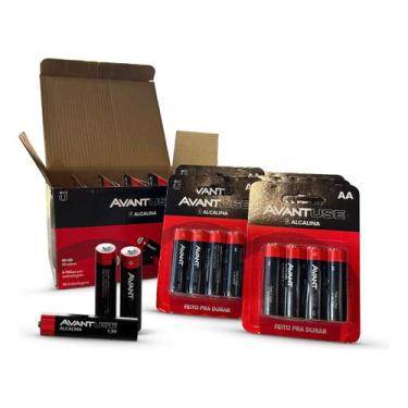 Imagem de kit 80 Pilhas Alcalina Pequena AA 1.5v 2A Cod: 408020015-10 Avant Use