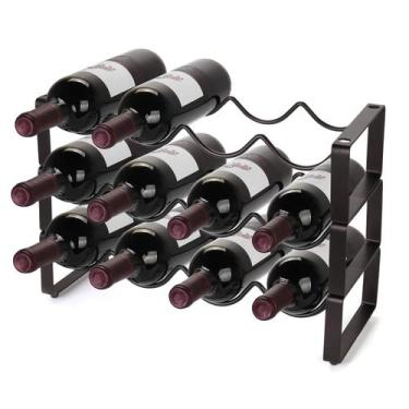 Imagem de Bancada empilhável Wine Rack Carperifer 12 garrafas de 3 camadas - Car