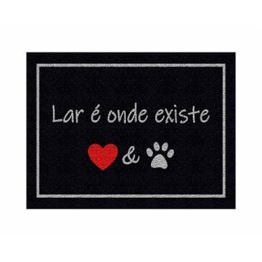 Imagem de CAPACHO LAR É ONDE EXISTE & (PRETO)