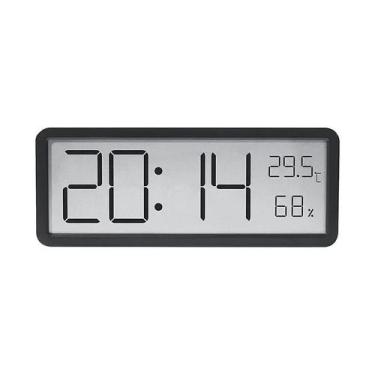 Imagem de Relógio De Parede Digital LCD Com Exibição De Temperatura E Umidade Do