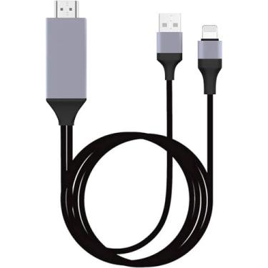 Imagem de Belcompany [Certificado Apple Mfi] Compatível Com Cabo Adaptador De Iphone Ipad Para Hdmi, Cabo Conector Av Digital 1080P Para Iphone 12/11/11Pro Max/Xr/Xs/X/8/7 Ipad Pro Air Mini Ipod Para Tv/Proje